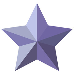 Violet 3D Star