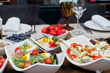 salad in a restaurant