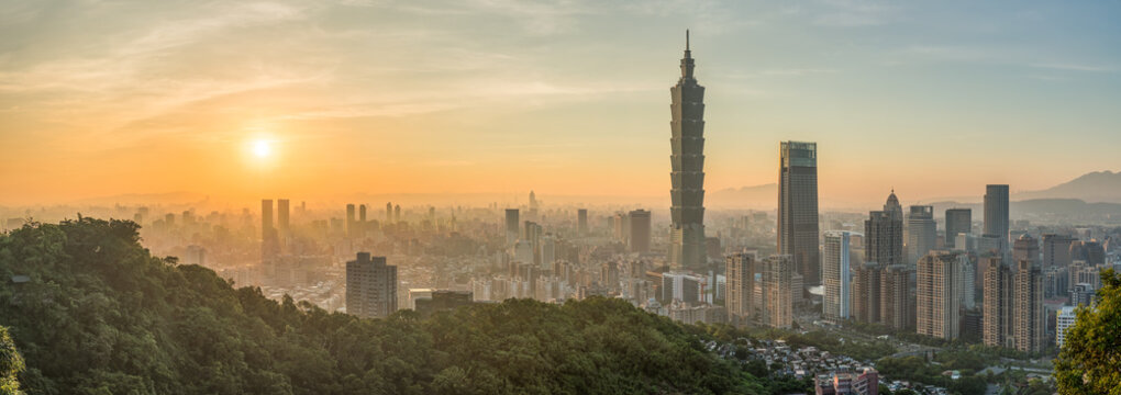 Taipei sunset panorama, Republic of China, Taiwan