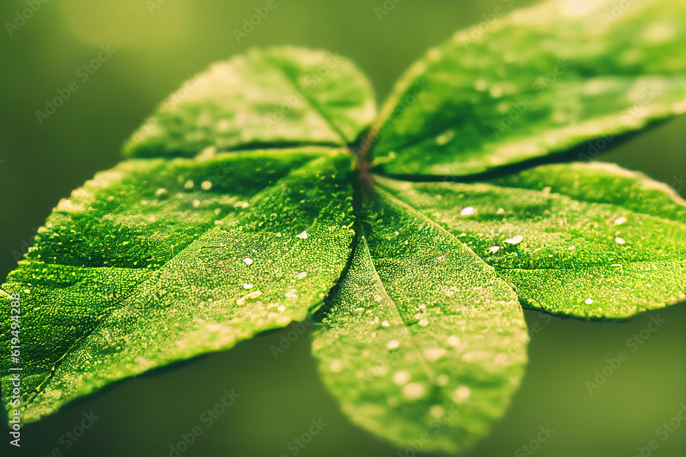 Poster green leaf background close up view. nature foliage abstract of leave texture for showing concept of