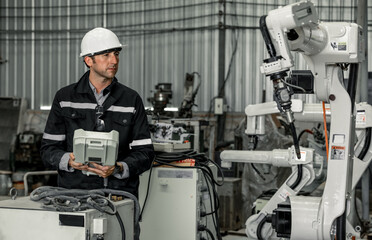 Experienced robotic technicians automate, set up, and give access for a welding process via a control panel display. The production lines are repeatable, reliable, consistent, and self-checking.