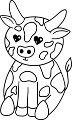 Cow with face expression, emotion