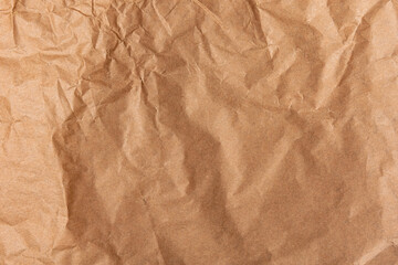 Abstract Crumpled And Creased Recycle Brown Paper Texture Background