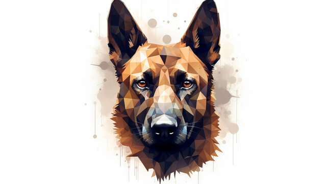 portrait of a german shepperd, generative ai