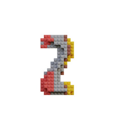Fototapeta premium Play Blocks 2 - 3D Alphabet or PNG Letters