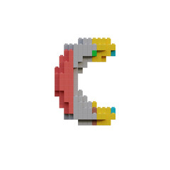Fototapeta premium Play Blocks 3 - 3D Alphabet or PNG Letters