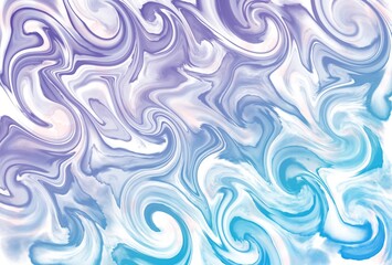 紫と水色のマーブル模様　装飾