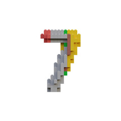 Fototapeta premium Play Blocks 3 - 3D Alphabet or PNG Letters