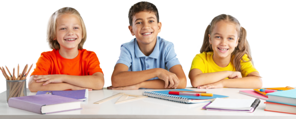 Group of children with face mask back at school after covid-19 and lockdown.