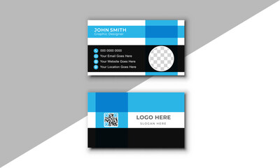 Simple and creative business card design template , horizonal and vertical layout.