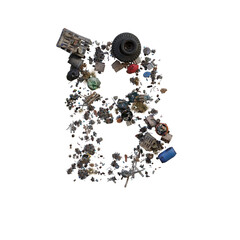 Garbage Dump 3D Alphabet or PNG Letters