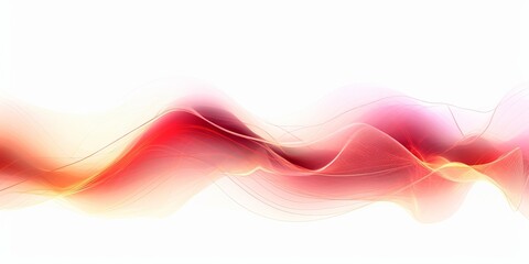 Abstract composition of red waveforms against a white digital background, creating a visually captivating display that combines vibrant colors with a digital aesthetic. Generative Ai