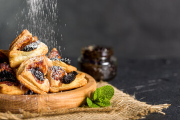 Puff pastry with jam