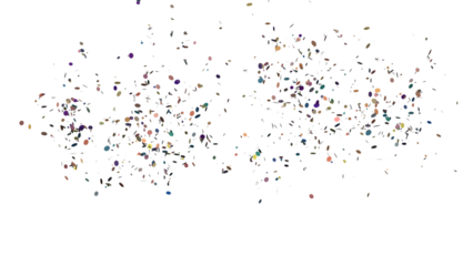 Golden Colorful Confetti Overlay Isolated On A Transparent Background