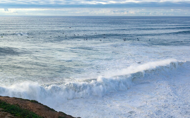 The coastline of Portugal is the best place to relax. Big waves in the Atlantic Ocean for surfing and meditation.
