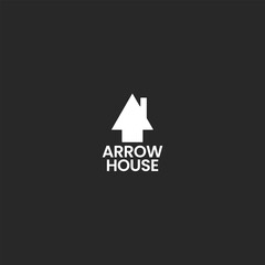 Arrow and house company logo
