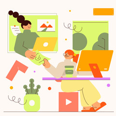 Work from home illustration