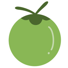 green apple isolated on white