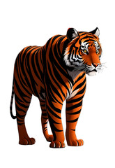 Obraz premium full body a silhouette design of a tiger. ai generated 