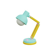 education icon, 3d study lamp
