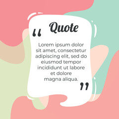 Cretive quote template editable vector