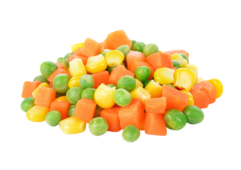 Mix of vegetable containing carrots, peas, and corn transparent png