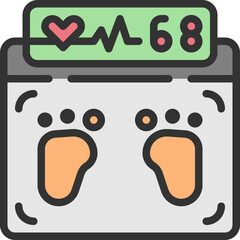 smart scale colored outline style icons