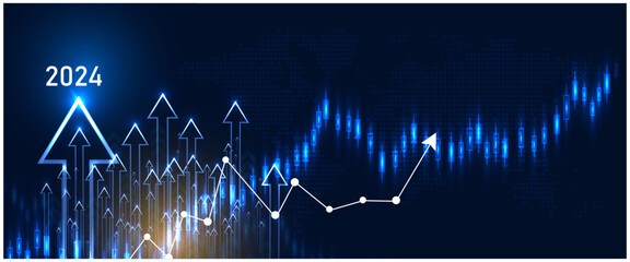 Business growth currency stock and investment economy for the year 2024.