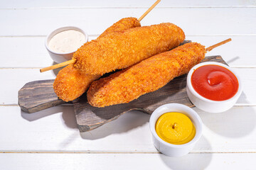 Traditional american, mexican corn dog