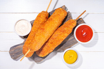 Traditional american, mexican corn dog