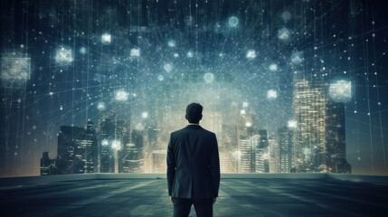 Fototapeta premium Technology and innovation are being used to overcome the challenges of this new world