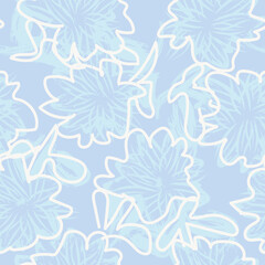 Pastel Abstract Floral Seamless Pattern Design