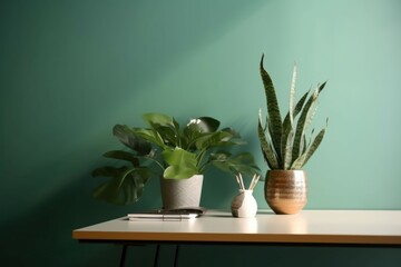 Office table plant. Generate Ai