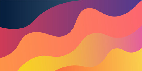 Background or wallpaper with paper cut out with abstract theme referring to organic movement. and colorful waves.