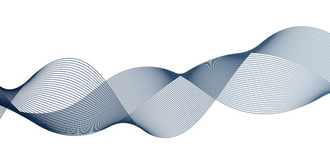 Fototapeta premium abstract lines blue gradient pink curve wave white background, Stylized line art background.Vector illustration.Wave with lines created using blend tool,Chrome technological wallpaper. 