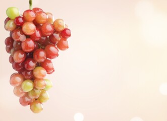 Bunch of fresh ripe red grapes