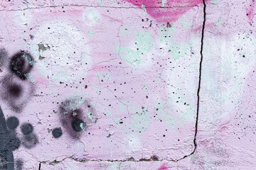 Urban Wall With Creative Graffiti Street Art. Background And Painted Lines And Draw. Abstract...