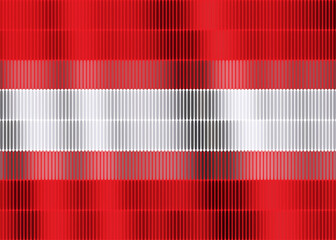 Austria flag with folds