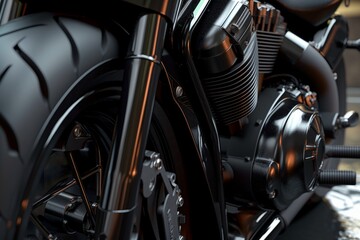 Fototapeta na wymiar motorcycle accessories, Generative AI