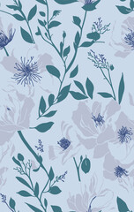 Serenity Blooms pattern created with generative AI