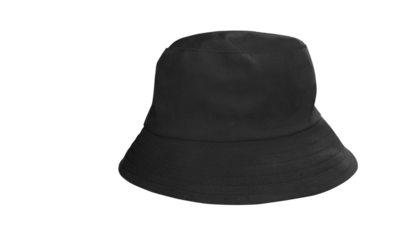 black bucket hat PNG transparent