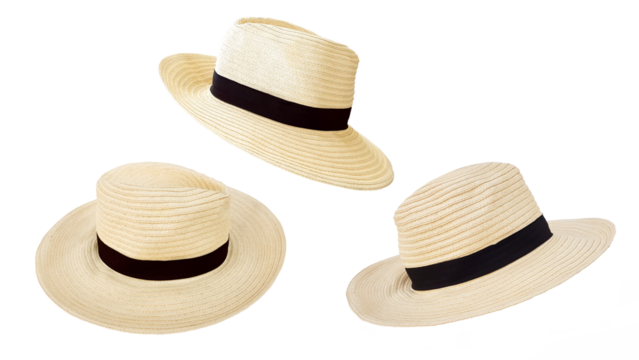 vintage straw hat PNG transparent