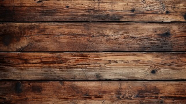Old wood brown grunge texture background vintage wood.Generative AI