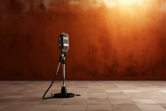 Singer pop background. Generate Ai