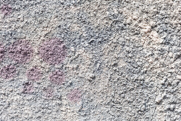 White Street Wall Texture Background. Painted Distressed Wall Surface. Grunge Background. Shabby Building Facade With Damaged Plaster. 