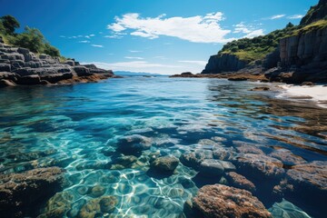 Fototapeta premium Beautiful seascape, Nature composition, Travel and holiday concept.