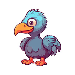 Adorable Dodo Bird Cartoon Illustration for Children's Projects, Nursery Decor, and Wildlife Themes © Zoya Miller