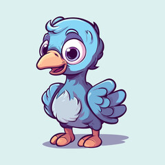 Adorable Dodo Bird Cartoon Illustration for Children's Projects, Nursery Decor, and Wildlife Themes © Zoya Miller