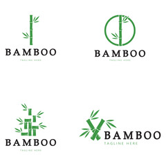 Bamboo Logo Template vector icon illustration design