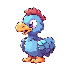 Adorable Dodo Bird Cartoon Illustration for Children's Projects, Nursery Decor, and Wildlife Themes © Zoya Miller